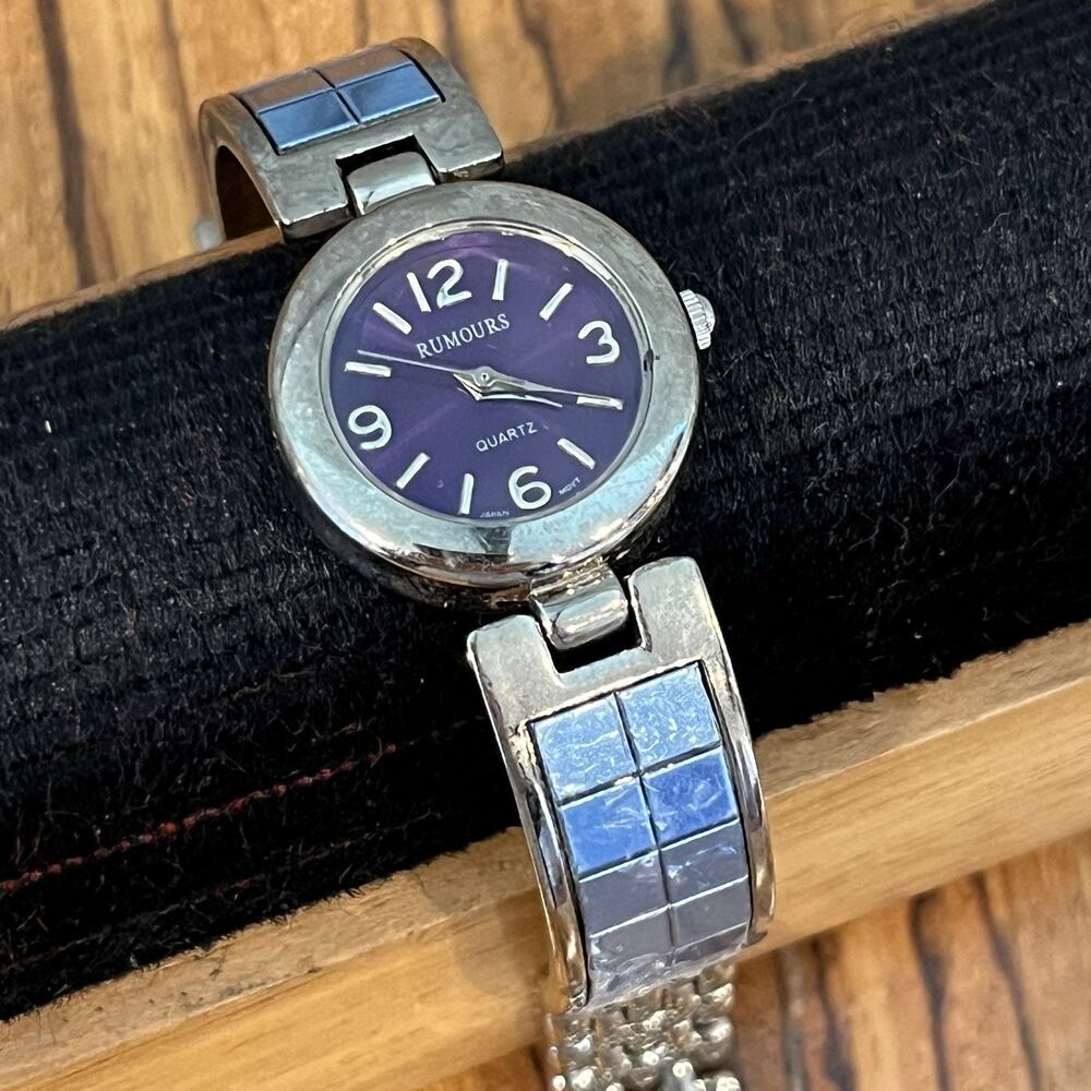 Rumours Women Stainless Steel Silver Analog Watch Blue Face & Strap Quartz 47998